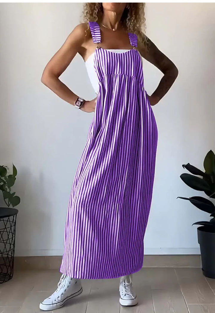 Emma | Robe combinaison décontractée rayée