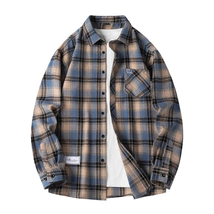T-Shirt À Carreaux Classique Pour Hommes | Coupe Décontractée
