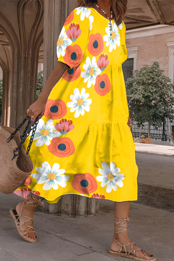 Félice - Robe midi à imprimé floral