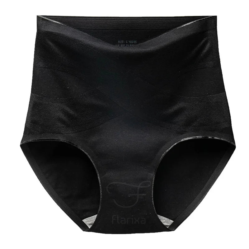 Culottes taille haute sans couture Flarixa - Contrôle du ventre, respirantes et de couleur unie