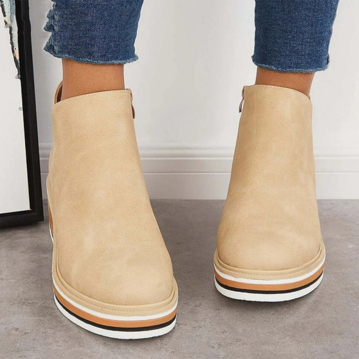 Sofia | Chaussures en cuir zippées, design élégant