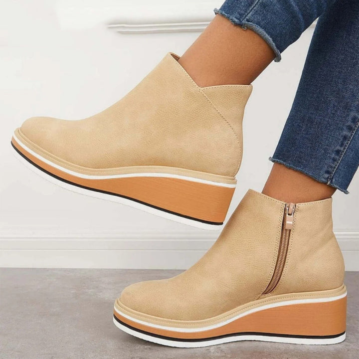 Sofia | Chaussures en cuir zippées, design élégant