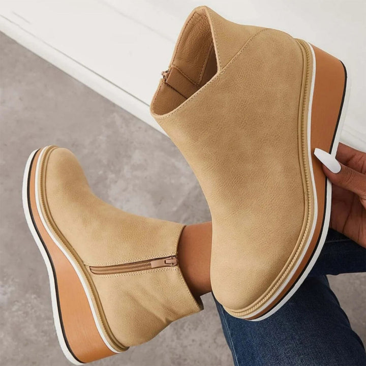 Sofia | Chaussures en cuir zippées, design élégant