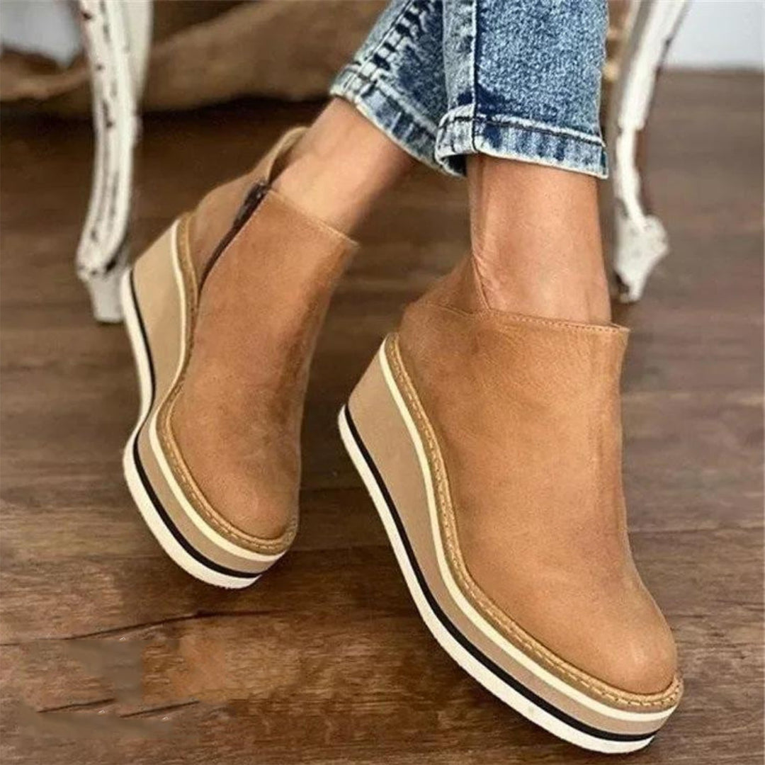 Sofia | Chaussures en cuir zippées, design élégant