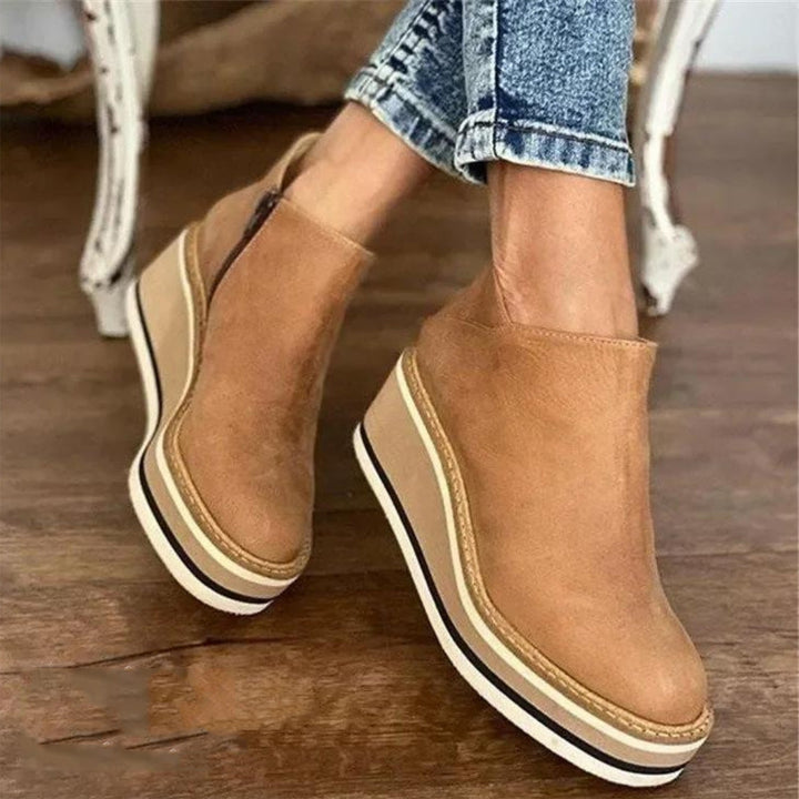 Sofia | Chaussures en cuir zippées, design élégant