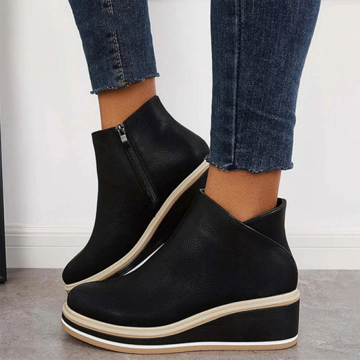 Sofia | Chaussures en cuir zippées, design élégant