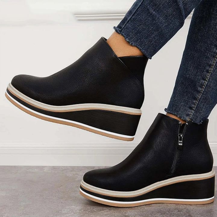 Sofia | Chaussures en cuir zippées, design élégant