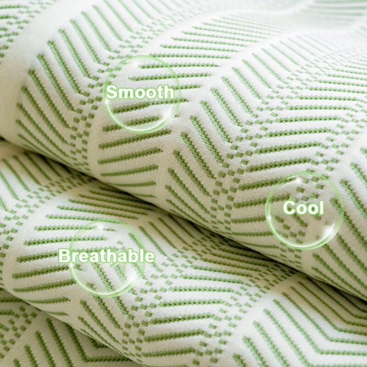 Arivelle Chevron Sofa Cover with Scalloped Edge