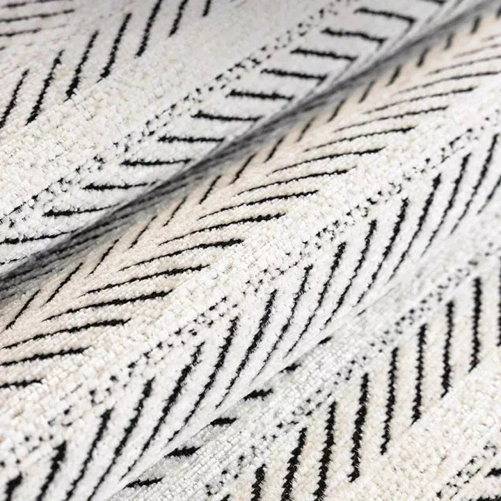 Arivelle Chevron Sofa Cover with Scalloped Edge