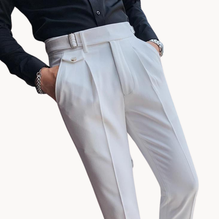 Pantalon plissé, design élégant