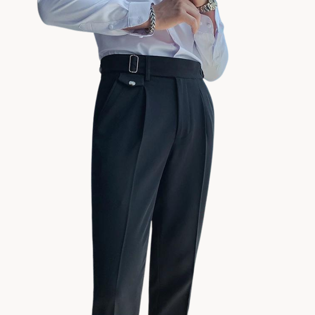 Pantalon plissé, design élégant