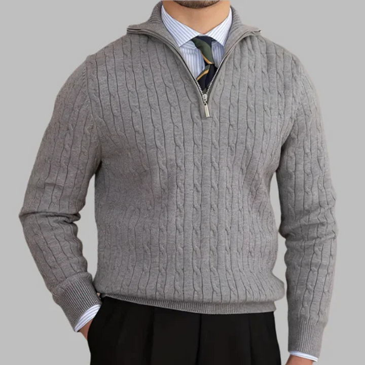 Pull en maille torsadée, design douillet