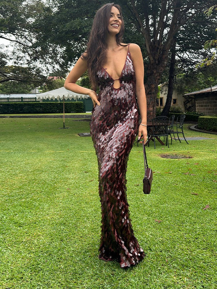 Robe Maxi à Paillettes Éblouissantes pour Femmes