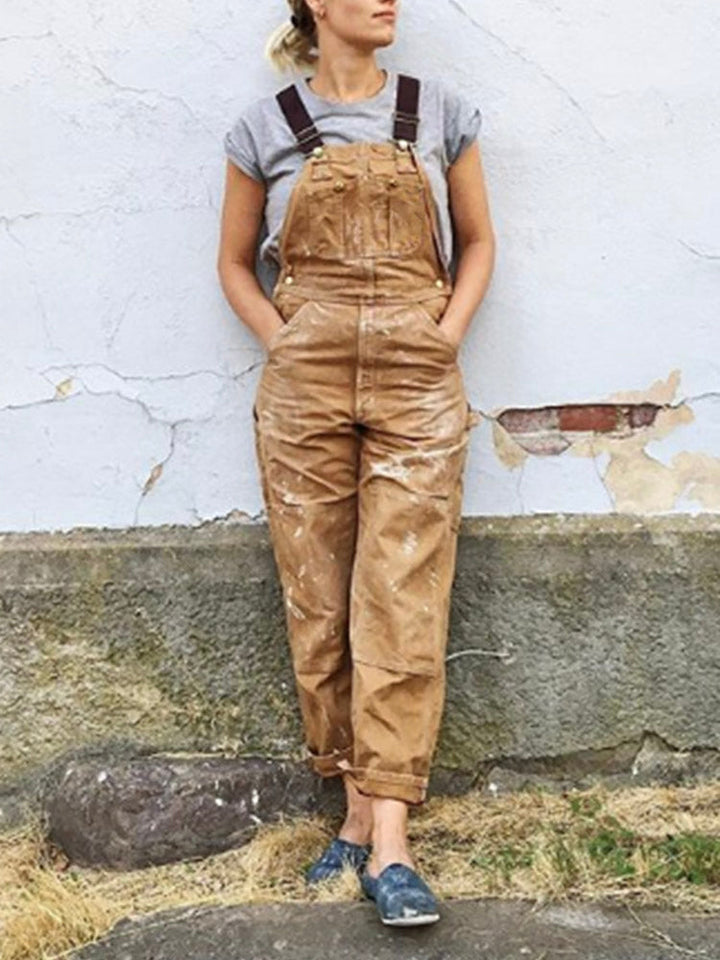 Women's Casual Utility Jumpsuit | Straight Fit
