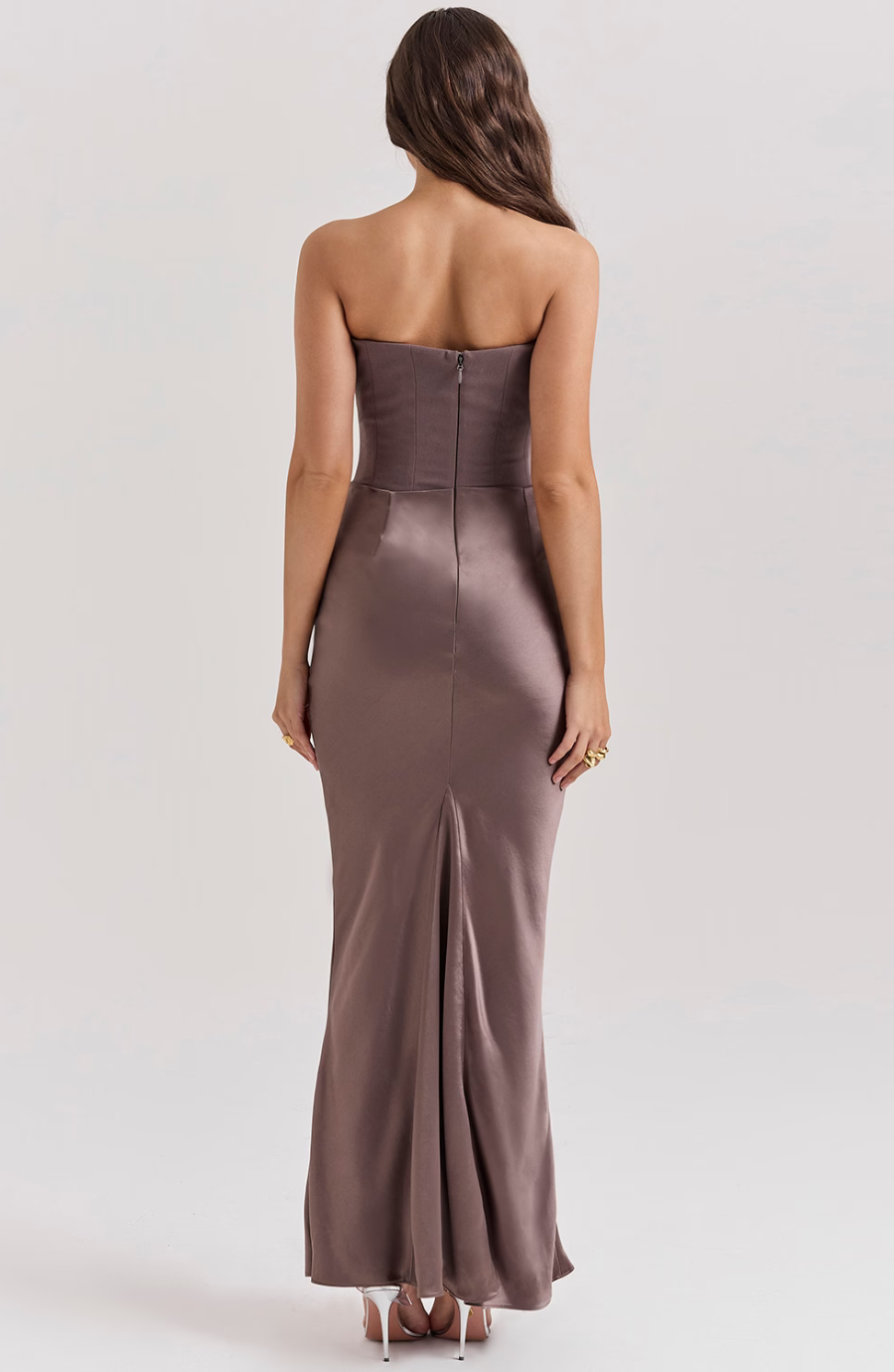 Robe Maxi Élegante Sans Bretelles pour Femmes