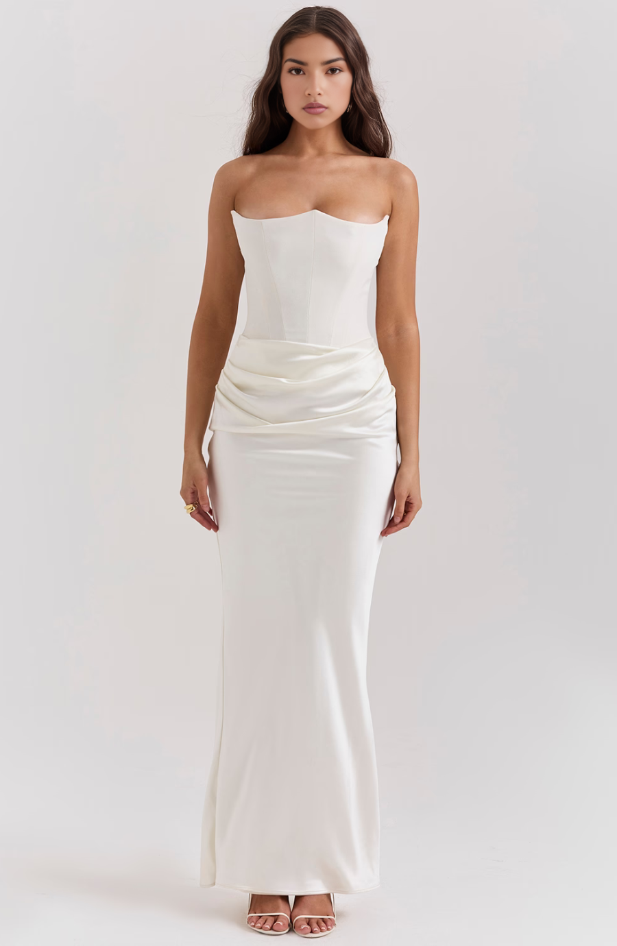 Robe Maxi Élegante Sans Bretelles pour Femmes