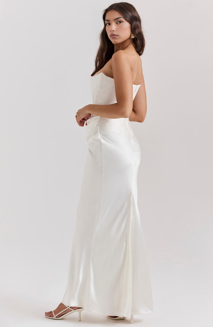 Robe Maxi Élegante Sans Bretelles pour Femmes