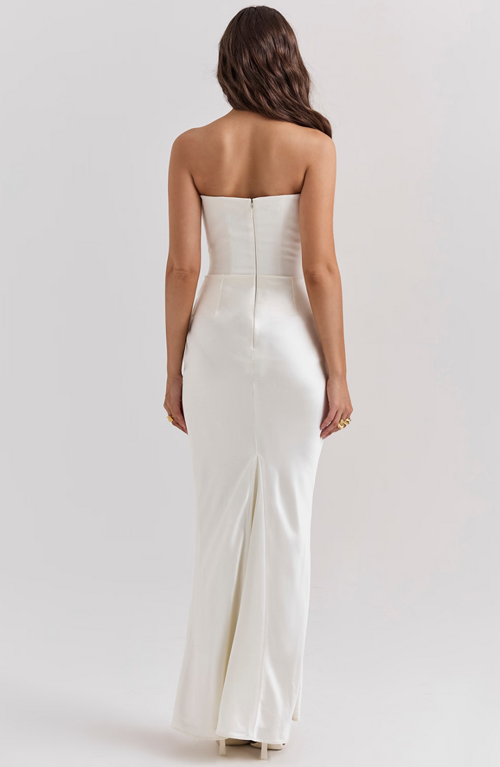 Robe Maxi Élegante Sans Bretelles pour Femmes