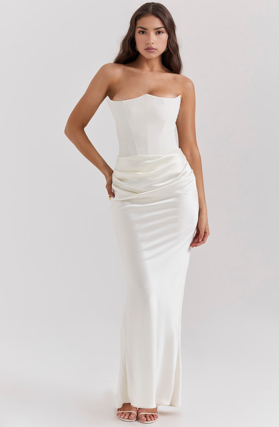 Robe Maxi Élegante Sans Bretelles pour Femmes