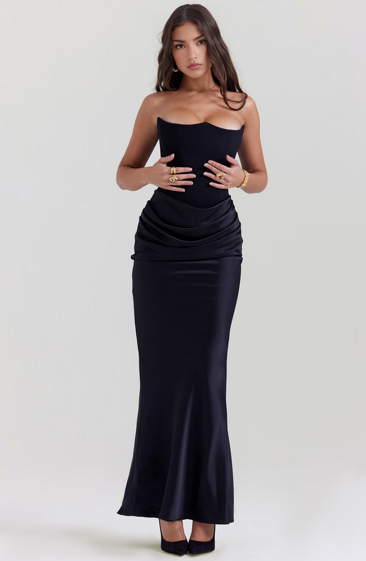 Robe Maxi Élegante Sans Bretelles pour Femmes