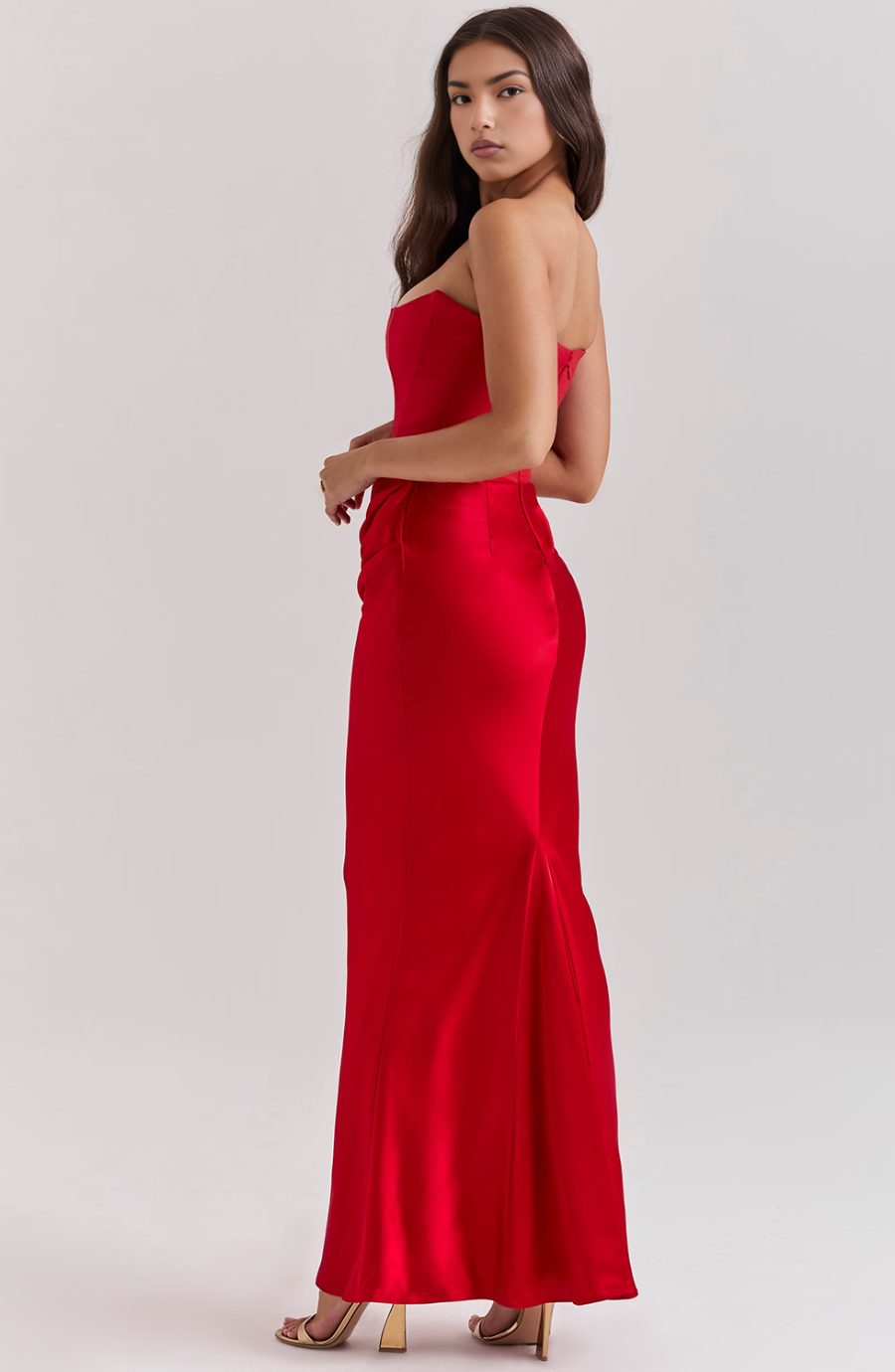 Robe Maxi Élegante Sans Bretelles pour Femmes