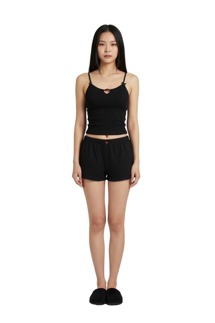 Ensemble de débardeur court et short de pyjama pour femmes