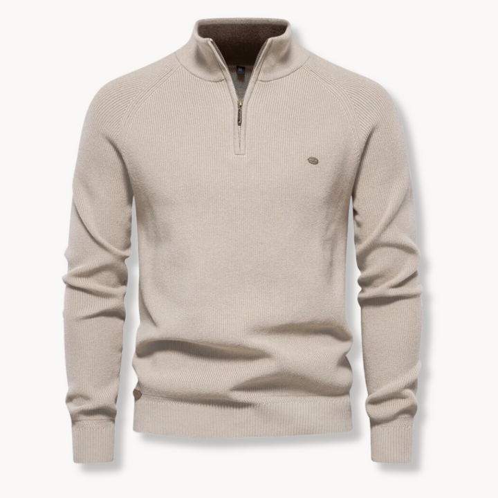 Pull Signature en mélange de coton, texturé