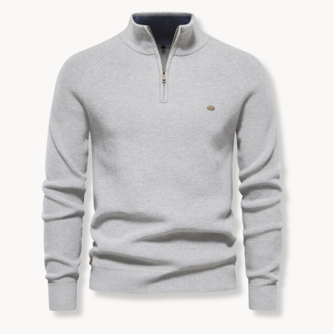 Pull Signature en mélange de coton, texturé