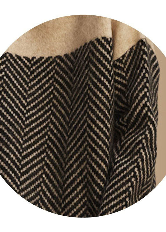 Gilet Col Roulé Patchwork Pour Femme | Coupe Ample
