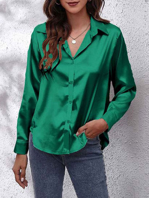 Women's Elegant Soft Blouse | Classic Long Sleeves