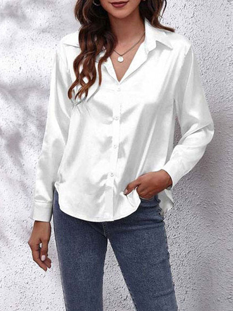 Women's Elegant Soft Blouse | Classic Long Sleeves