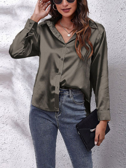 Women's Elegant Soft Blouse | Classic Long Sleeves