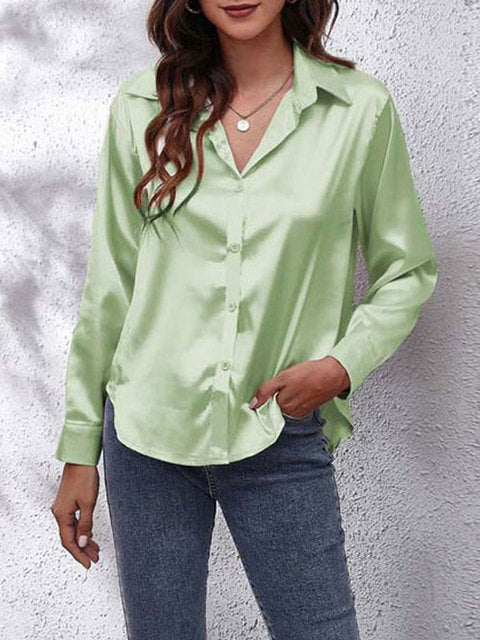 Women's Elegant Soft Blouse | Classic Long Sleeves
