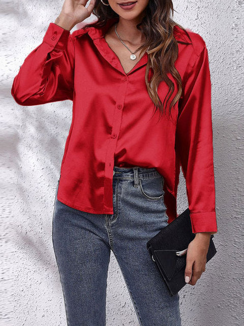 Women's Elegant Soft Blouse | Classic Long Sleeves