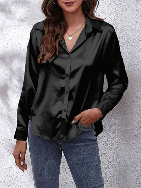 Women's Elegant Soft Blouse | Classic Long Sleeves