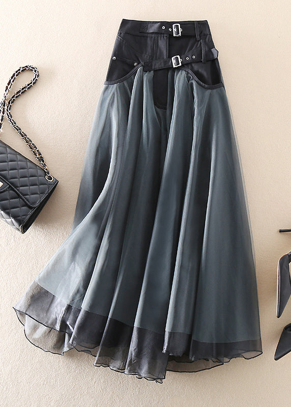 Jupe Élégante Patchwork pour Femme | Tulle Mi-Longue