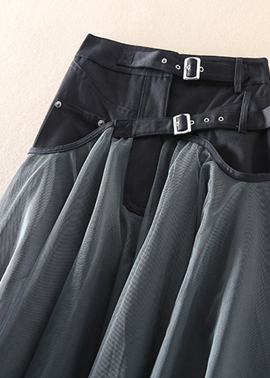 Jupe Élégante Patchwork pour Femme | Tulle Mi-Longue