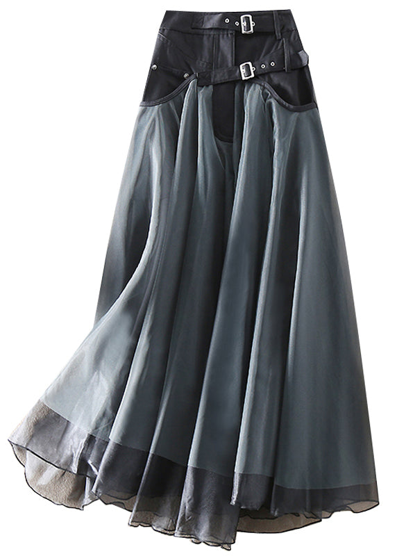 Jupe Élégante Patchwork pour Femme | Tulle Mi-Longue