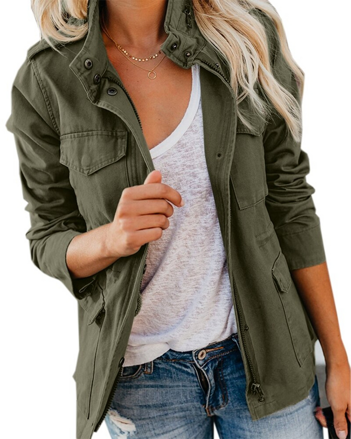 Veste Femme Chic au Quotidien | Mi-Longue & Fermeture Zippée