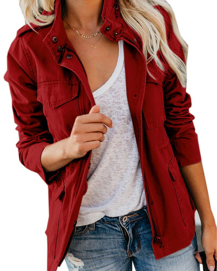 Veste Femme Chic au Quotidien | Mi-Longue & Fermeture Zippée