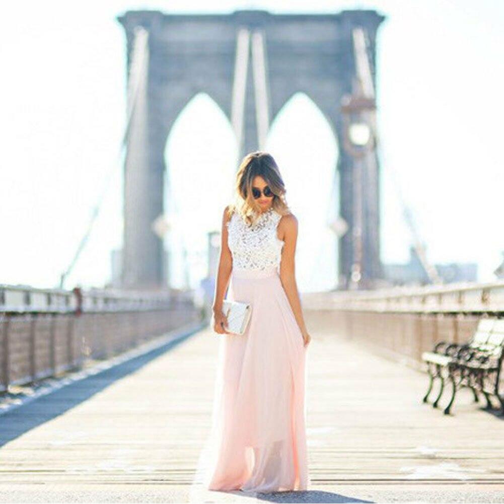Robe Longue Femme en Dentelle | Élégante & Fluide