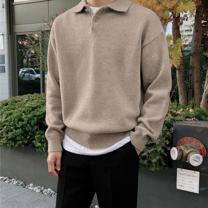 Polo en tricot boutonné, design élégant