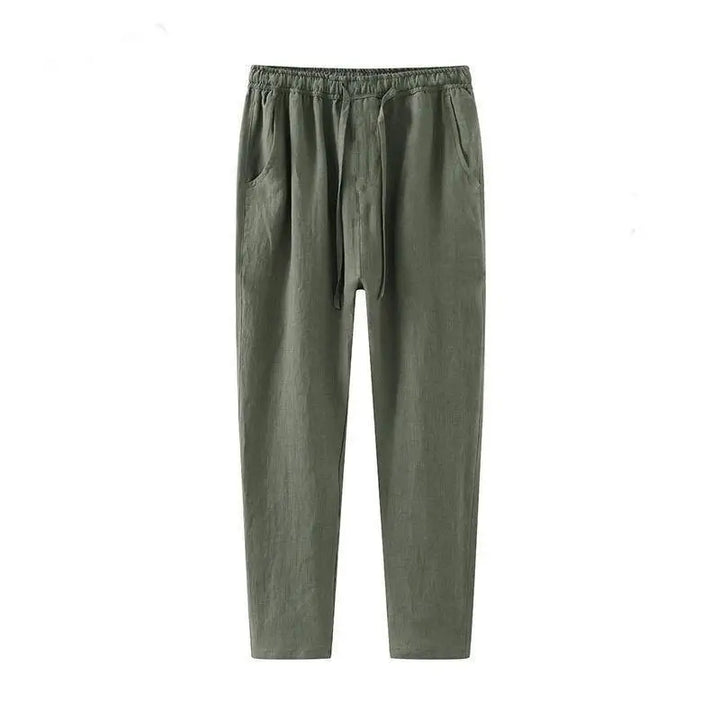 Pantalon décontracté en lin mélangé, léger