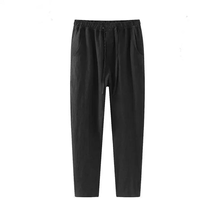 Pantalon décontracté en lin mélangé, léger