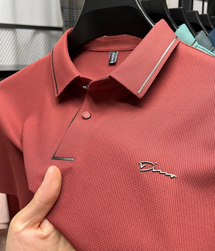 Polo Homme Luxe avec Détails Brillants | Manches Courtes & Élégant