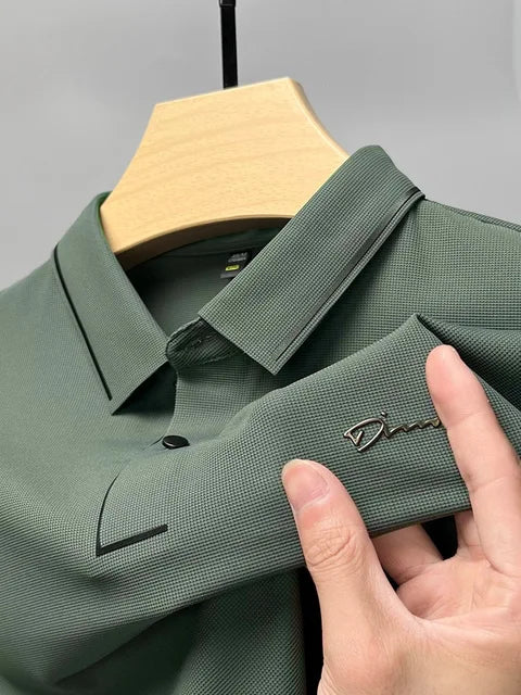 Polo Homme Luxe avec Détails Brillants | Manches Courtes & Élégant
