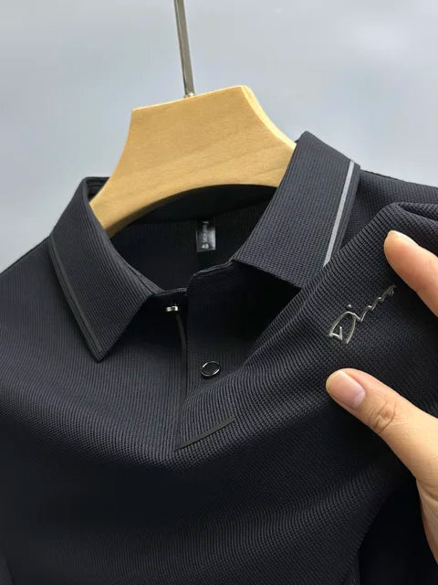 Polo Homme Luxe avec Détails Brillants | Manches Courtes & Élégant