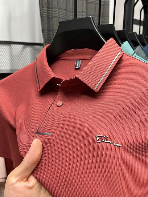 Polo Homme Luxe avec Détails Brillants | Manches Courtes & Élégant