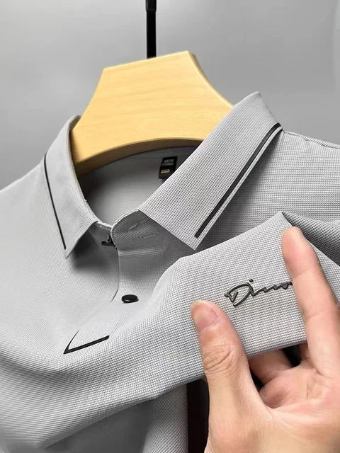Polo Homme Luxe avec Détails Brillants | Manches Courtes & Élégant