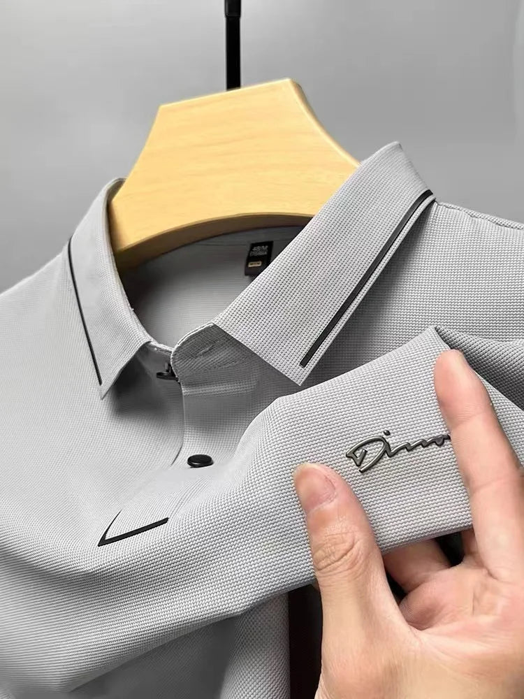 Polo Homme Luxe avec Détails Brillants | Manches Courtes & Élégant